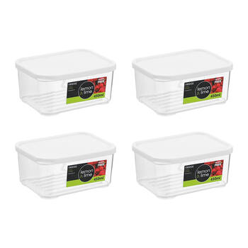 48PK Lemon & Lime Fridge Food Storer Container 450ml 9x5.6x12cm