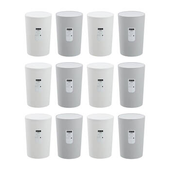 12PK Boxsweden Touch Swing Home/Office Bin Round 7.5L Assorted