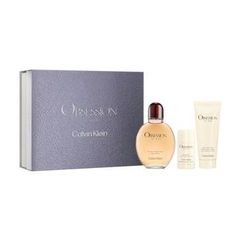 3pc Calvin Klein Obsession Men 125ml EDT After Shave Balm Deodorant Stick 