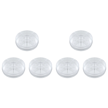 6PK Boxsweden 23.5cm Round Crystal Turn Table w/ 4-Bins - Clear