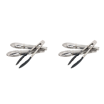 2 x 3pc Wiltshire Mini Stainless Steel Kitchen Cooking Tongs 18cm
