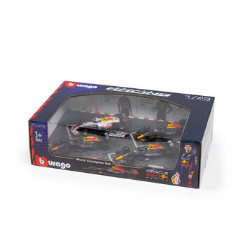 4pc Bburago Red Bull #1 Verstappen Gift Pack Formula 1 Car Toy 1:43