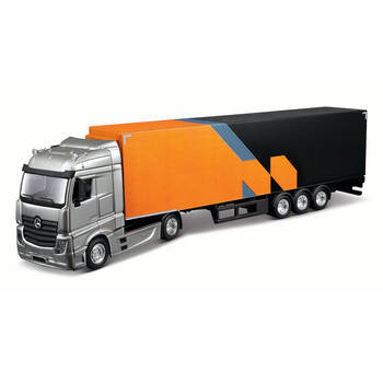 2pc Bburago 2024 Team McLaren MB Racing Transporter MCL 38 - w/ F1 car 1:43