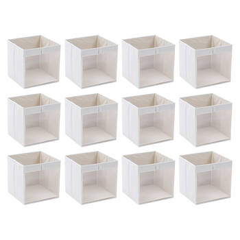 12PK Boxsweden Kloset Linen Foldable Wardrobe Organising Storage Cube 30x30x30cm