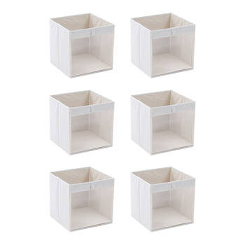 6PK Boxsweden Kloset Linen Foldable Wardrobe Organising Storage Cube 30x30x30cm