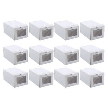 12PK Boxsweden Kloset Linen Foldable Shoe Box 38x25x20cm