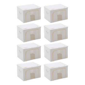 8PK Boxsweden Kloset Linen Storage Box with Metal Frame 50x40x33cm