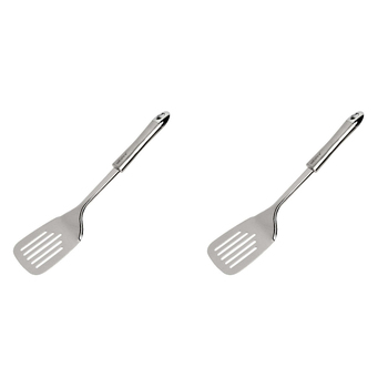 2PK Wiltshire Industrial Kitchen Utensil Stainless Steel Slotted Turner
