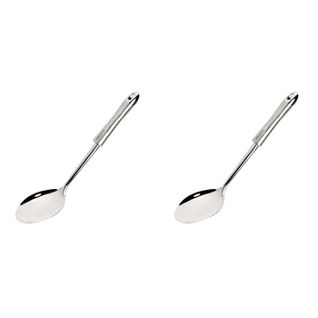 2PK Wiltshire Industrial Kitchen Utensil Stainless Steel Solid Spoon