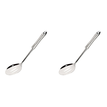 2PK Wiltshire Industrial Kitchen Utensil Stainless Steel Slotted Spoon