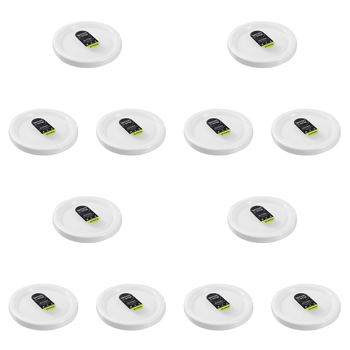 240pc Lemon & Lime Reusable Plastic Serving Plate Large 25.5cm - White