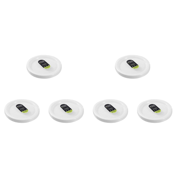 120pc Lemon & Lime Reusable Plastic Serving Plate Large 25.5cm - White