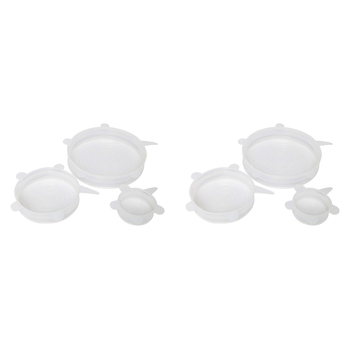 2 x 3pc Wiltshire Reusable Silicone Bowl Cover Seal Set