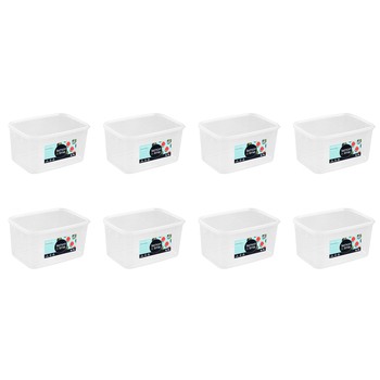 8PK Lemon & Lime 6.7L Simple Fresh Food Reusable Container - Clear