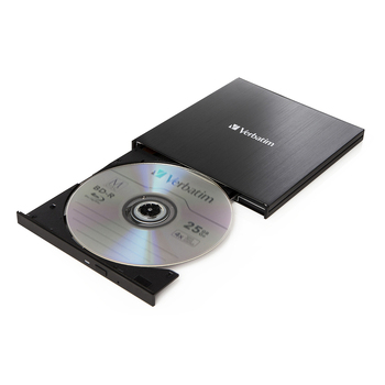 Verbatim USB 3.1/USB-C External Slimline Blu-Ray Writer For PC/Mac