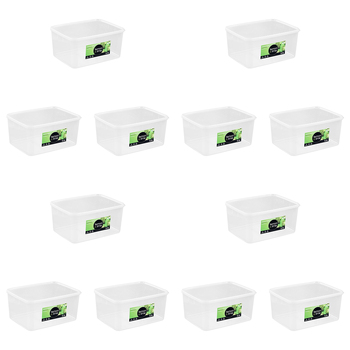 12PK Lemon & Lime 9.5L Simple Fresh Food Reusable Container - Clear