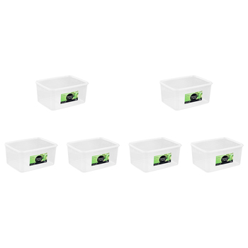 6PK Lemon & Lime 9.5L Simple Fresh Food Reusable Container - Clear