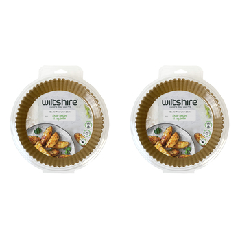 2PK Wiltshire Air Fryer Round Disposable Paper Liner 20cm