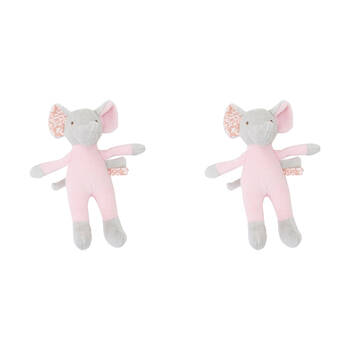 2PK Annabel Trends Cuddly Wuddlies Small 17x6cm Baby Soft Toy - Elephant 0y+