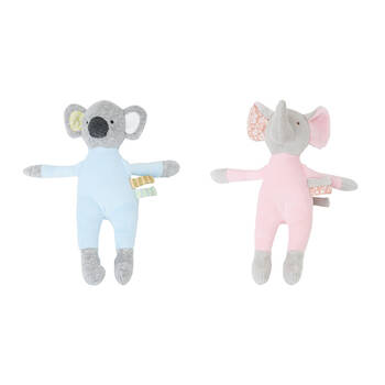 2pc Annabel Trends Cuddly Wuddlies Large 27cm Baby Soft Toy Koala & Elephant 0y+