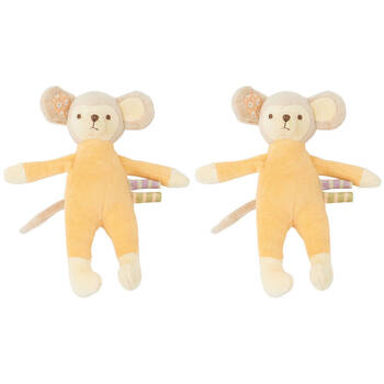 2PK Annabel Trends Cuddly Wuddlies Plush Toy 17x6cm Small - Mouse