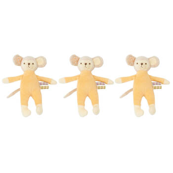 3PK Annabel Trends Cuddly Wuddlies Plush Toy 17x6cm Small - Mouse