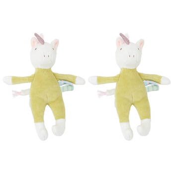2PK Annabel Trends Cuddly Wuddlies Plush Toy 17x6cm Small - Unicorn