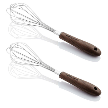 2PK Stanley Rogers Black Walnut/Stainless Steel Whisk 18cm