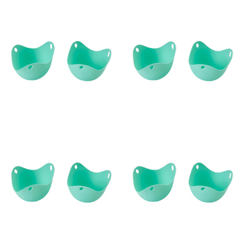 4 x 2pc Wiltshire Reusable Silicone Egg Poacher - Blue