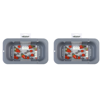 2PK Wiltshire Expandable Multi-Purpose Sink Strainer Basket