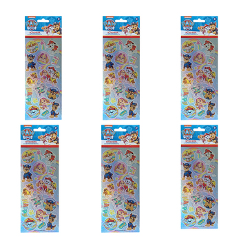 6x 3PK Haven Paw Patrol Kids Holographic & Fun Sticker Sheets Assorted 3y+