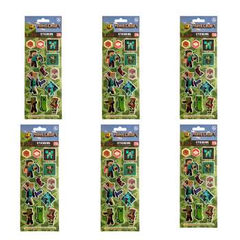 6x 3PK Minecraft Kids/Children Puffy Sticker Sheets 3y+