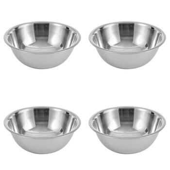 4PK Lemon & Lime High-Quality Durable Stainless Steel Sleek Mixing Bowl 28cm