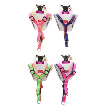 4PK Paws & Claws Colourful P.U & Nylon Harness 30-50cm