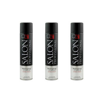 3PK Minuet Salon Professional Spray Extra Hold 625ml For All Hair Types