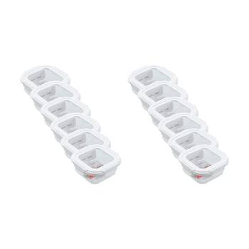 12PK Lemon and Lime Yorkshire Fresh Lock Container Square 500ml Food Safe