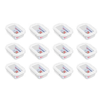 12PK Lemon & Lime Yorkshire Glass Fresh Lock Food Container 375ml