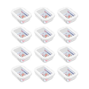 12PK Lemon & Lime Yorkshire Glass Fresh Lock Food Container 650ml