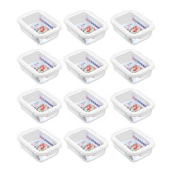 12PK Lemon & Lime Yorkshire Glass Fresh Lock Food Container 1L