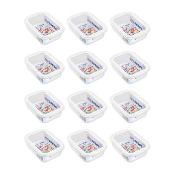 12PK Lemon & Lime Yorkshire Glass Fresh Lock Food Container 1.5L