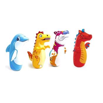 4PK Intex Bop Bags Kids Outdoor/Indoor Inflatable Animals Toy 3+ Assorted