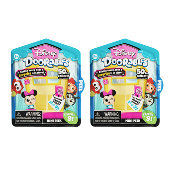 2PK Disney Doorables Mini Series 9 Peek Figure Set 5+