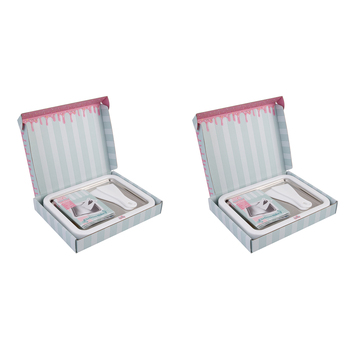 2PK Sweet Creations Stainless Steel Ice Cream Maker - White