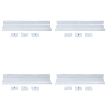4PK Boxsweden Crystal Bathroom Hanging Organiser/Storage Shelf 40x10cm