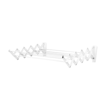 Polder Retractable Wall Mount Accordion Drying Rack - White