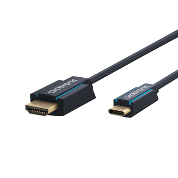 Clicktronic 3m Male USB C to HDMI 2.0 Cable Connector - Black