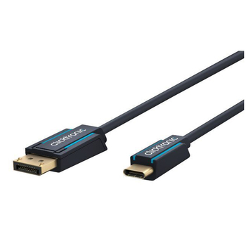 Clicktronic 1m Male USB C to DisplayPort 1.2 Cable Connector - Black