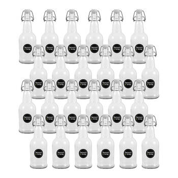 24PK Lemon & Lime Secure Glass Air-Tight Clip Lid Bottle 500ml