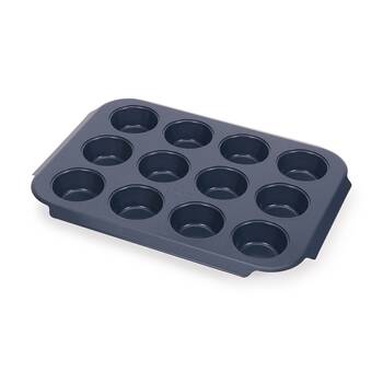 Joseph Joseph Carbon Steel Non-Stick Nest Bake 12 Cup Muffin Pan Tray Blue