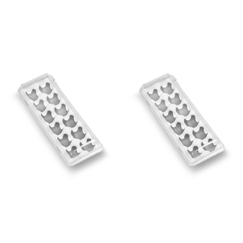 2PK Madesmart Egg Holder W/ Snap-On Lid Rectangle 34x13cm Grey